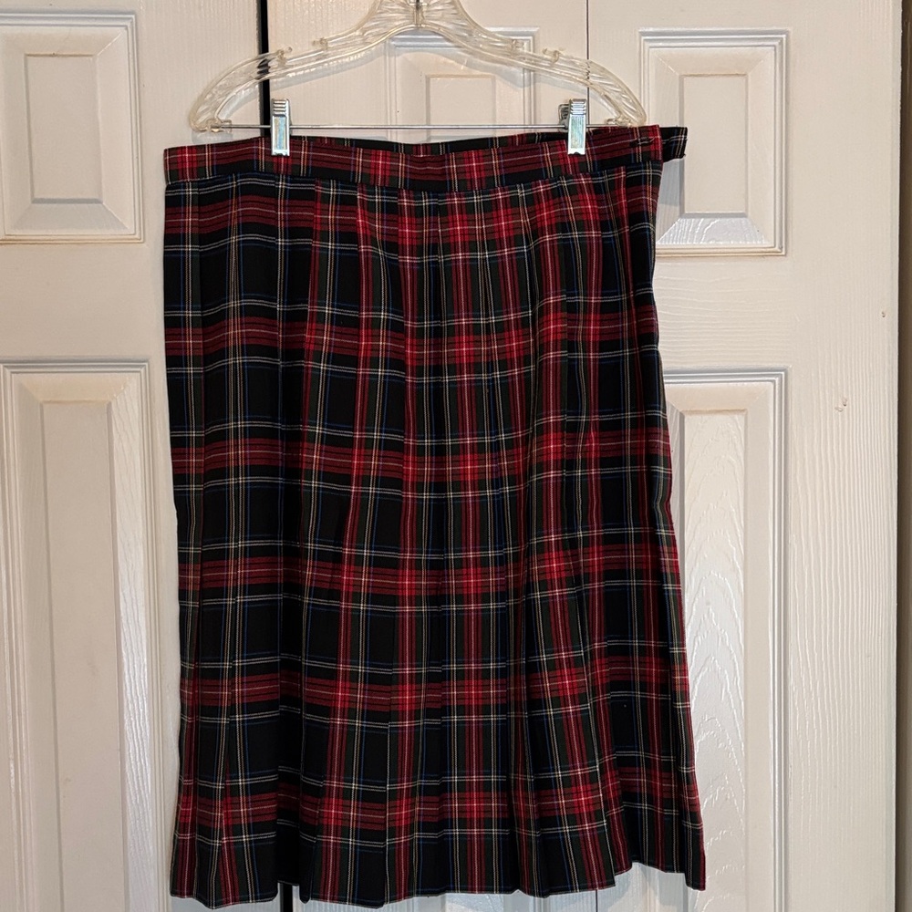 Plaid Women's Skirt - Red and Black